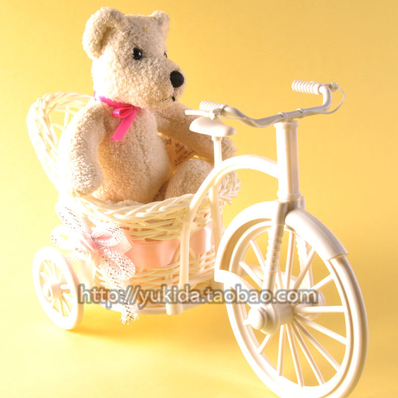 正版TeddyTimes浪漫单车泰迪熊毛绒布艺类玩具公仔工艺品 礼物
