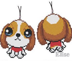 爱丽丝十字绣-手机挂件SP056俏皮小狗