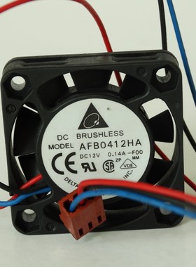 原装台达DELTA 12V 0.14A 4010 4CM双滚珠轴承散热风扇 AFB0412HA