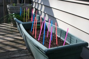 幼儿园区角植物栽培投放材料 儿童diy手工 彩色艺术吸管篱笆100支