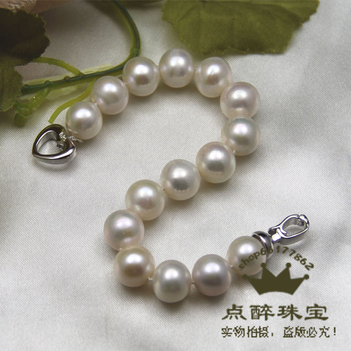 无核超大天然珍珠手链 点醉 11-12mm正圆 女强光正品手圈包邮