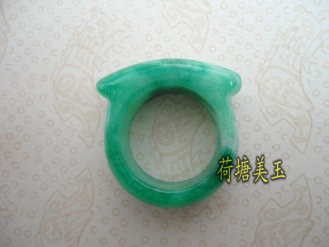精美天然马来玉马鞍戒指  韩玉指环 全阳绿男款流行饰品特价