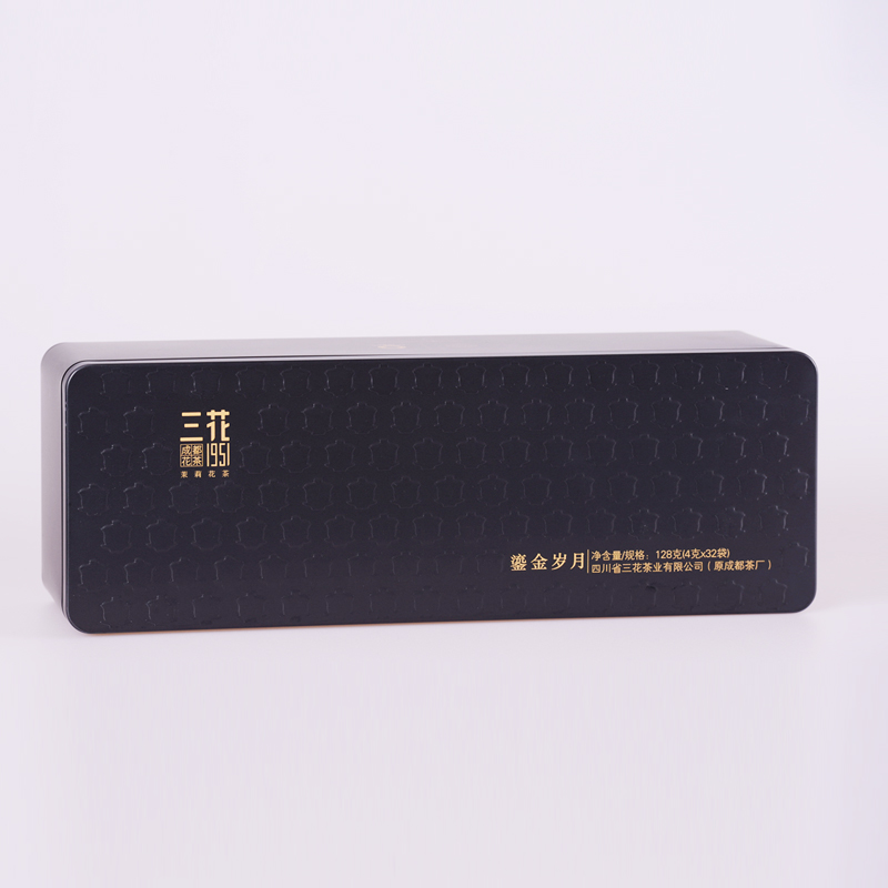 128g高端礼盒装精选手工茉莉花茶流金岁月1951三花茶叶
