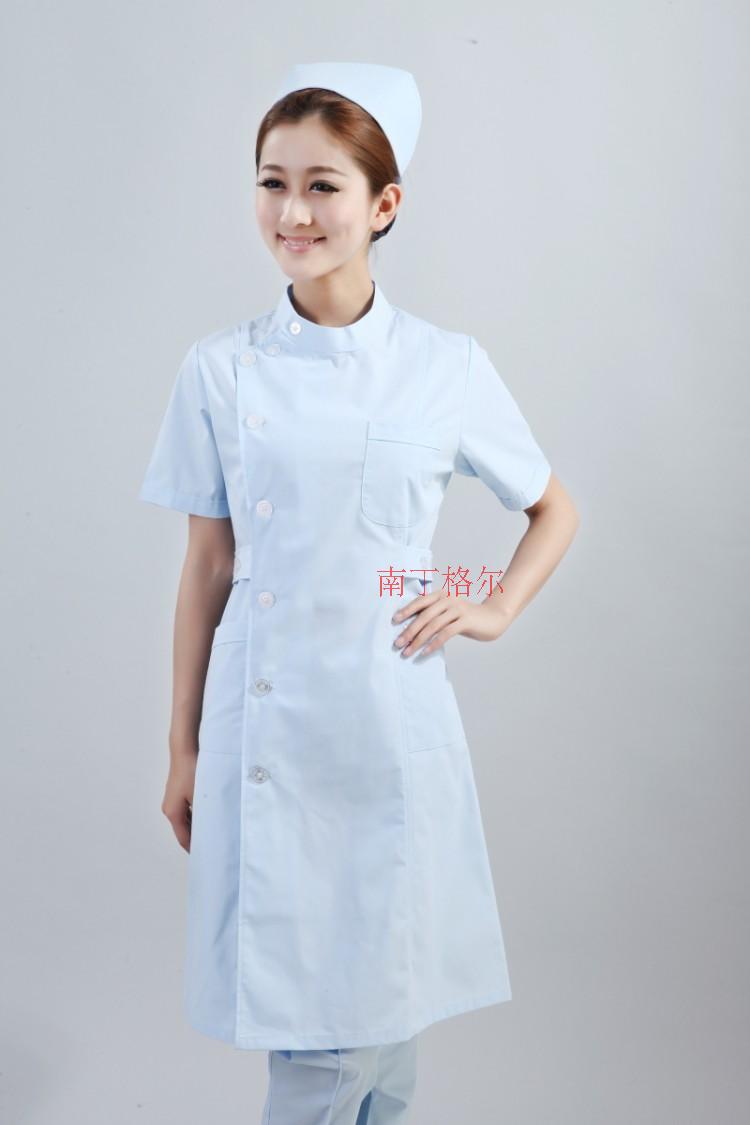 南丁格尔夏装医师护士服药店服美容服偏襟大褂牙科口腔制服包邮