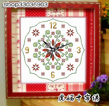DMC十字绣钟面ZP163花纹钟面2 无勾边cross stitch