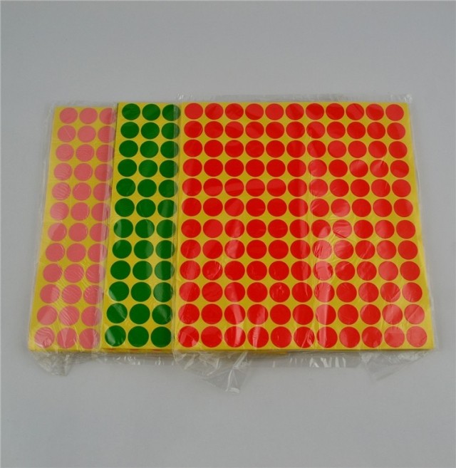 214²ÊµãÔ²µã²»¸É½ºÌùÖ½ Ö±¾¶1.3cmÒ»°ü15ÕŲÊɫԲµãºìÂ̰׳ȱêÇ©