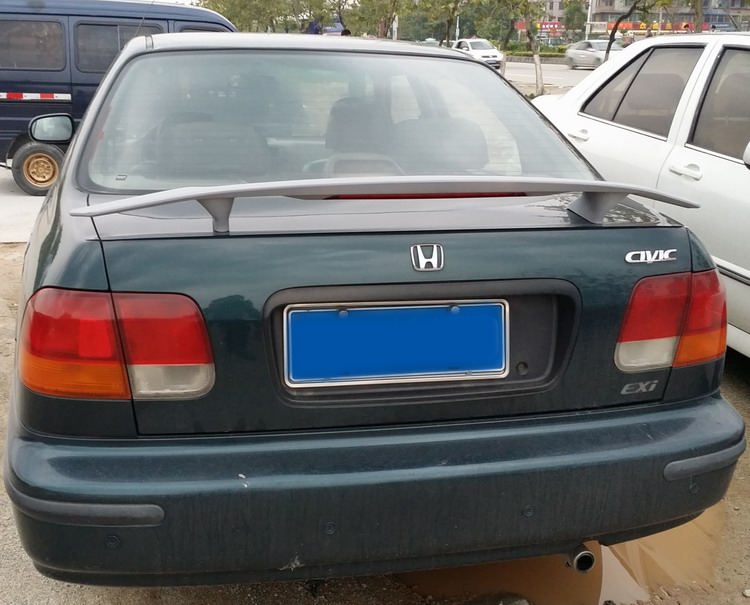 适用于96-98思域EK3汽车改装件飞机尾翼打孔/免打孔运动版定风翼