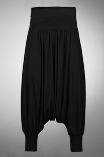 韩版潮男歌手舞台装演出服调档哈伦飞鼠7分裤超大码男夏灯笼裤