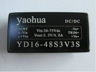 耀华DC-DC电源模块YD16-48S3V3S 宽电压输入 48V转3.3V 功率16W