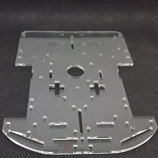 慧净4WD智能车加层面板 2WD 压克力有机板 透明二驱智能小车底盘