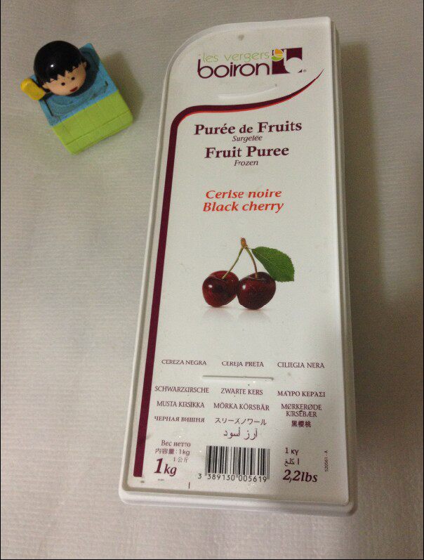 宝茸黑樱桃果泥 法国 boiron黑樱桃果茸 甜品烘焙原料 1kg原装