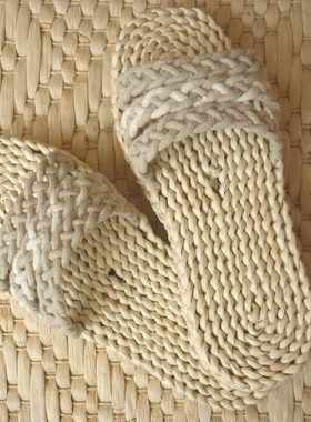 亚麻草鞋男士纯手工编制草鞋草编拖鞋草鞋红军透气舒适潮 760