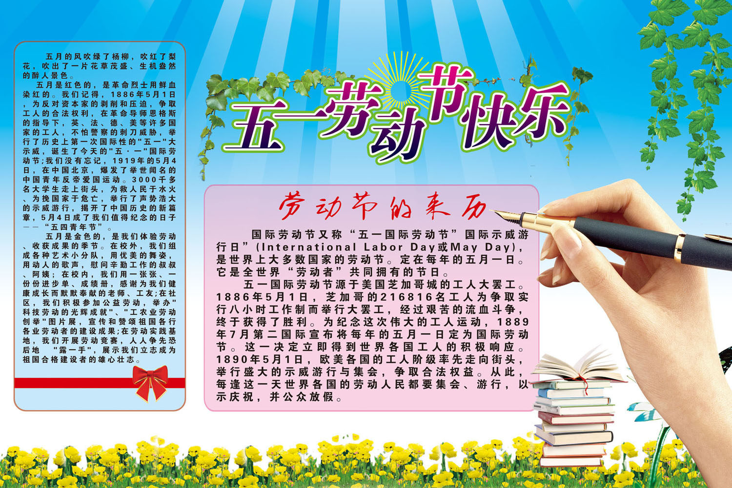610海报印制海报展板素材412劳动节的来历专栏