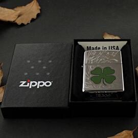 美国 ZIPPO打火机美版 幸运四叶草 正版限量ZP