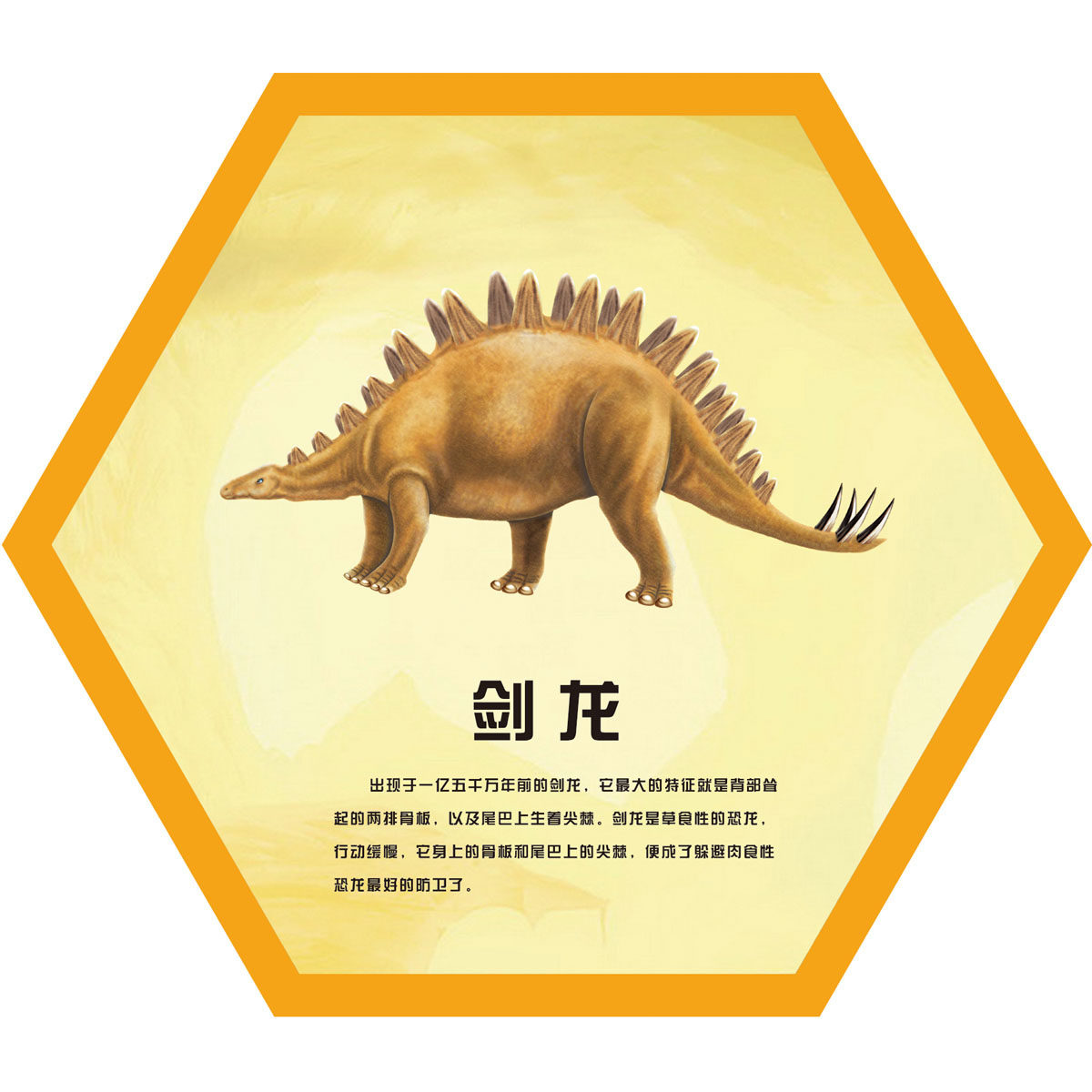 618海报印制海报展板素材126剑龙恐龙介绍科普知识学习学校