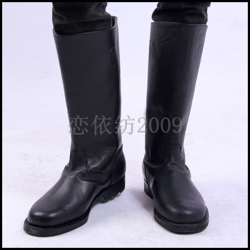 Boots militaires en cuir - amortissement - Ref 1397065 Image 1
