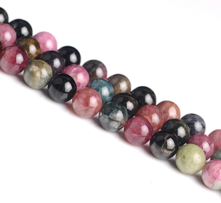 巴西天然水晶 3A级碧玺半成品 碧玺散珠 4-12mm 规格齐 价格便宜