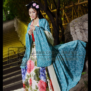 ◆七七坊◆华汉服百搭单品 仿刺绣提花无拖尾大袖衫 多色