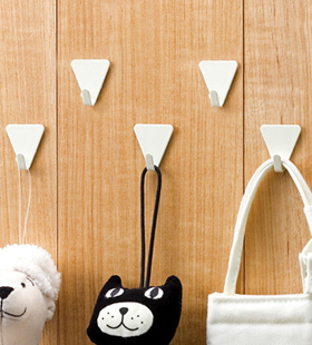 日本komi 创意门后强力无痕粘钩 可爱饰品挂钩 相框钩 5个