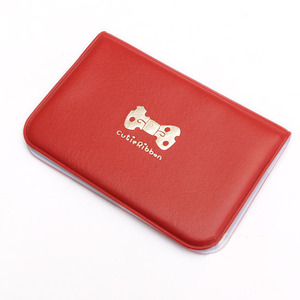 9.9元包邮 大红 韩版商务卡包 买2送1