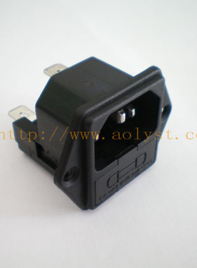 双保险电源插座 二合一AC电源插座 装5*20保险丝 医疗设备插座