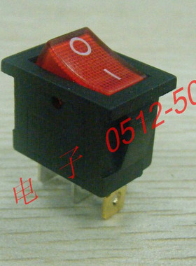 船型开关 带灯 3只脚 翘板开关 KCD1 KCD3 KCD5-102/N 纯铜触点