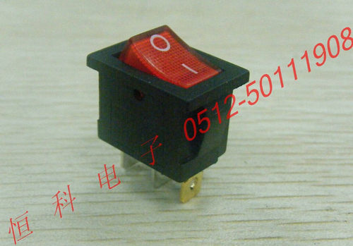 船型开关 带灯 3只脚 翘板开关 KCD1 KCD3 KCD5-102/N 纯铜触点