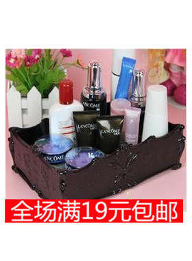 安娜风格收纳工具系列复古化妆品收纳盒 化妆盒 首饰盒450克大号