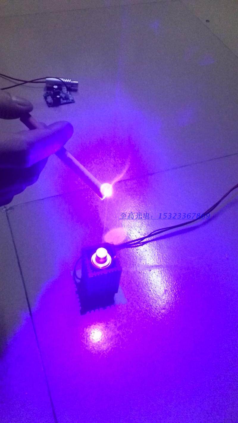 diy 12v激光器405nm蓝紫大功率激光模组可调聚焦雕刻切割 500mw