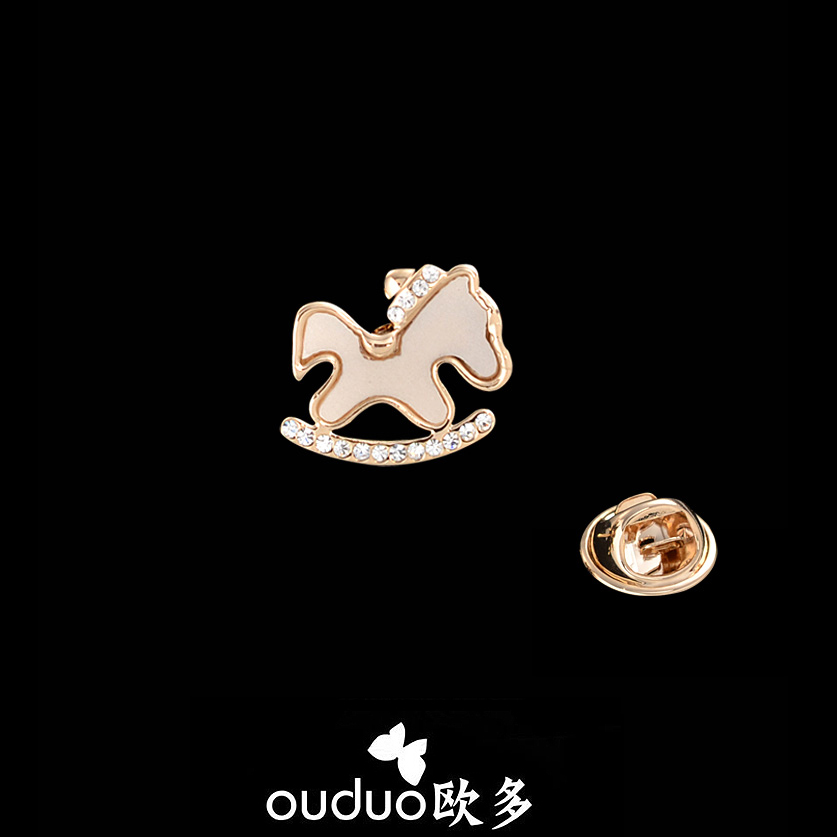 Broche Lovers OUDUO en Alliage argent plaqué or - Ref 1176466 Image 2