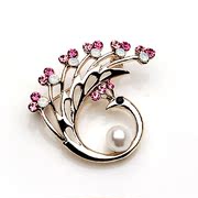 Smiling Korean version of the Phoenix brooch Crystal rhinestone women high corsage pin clasp Korea jewelry 356375