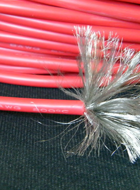 高品质模型 电机电调电池用 8AWG 超柔软硅胶线 红色 18元/米