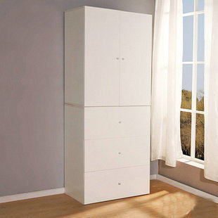 组合衣柜 衣抽衣橱 简约大衣柜 抽屉柜 板式两门衣柜 衣帽柜