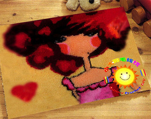 aa段段绣/毛线绣/地毯绣/绒绣/挂毯挂画 坐垫 爱你在深秋(2件包邮