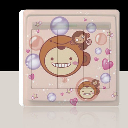 自粘创意开关贴 教室墙贴 开关贴纸 韩国插座贴笔记本贴 冰箱贴