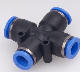 快插 塑料气管接头TPZA/SPXL 十字四通直插式接头 接6 8 10 12 mm