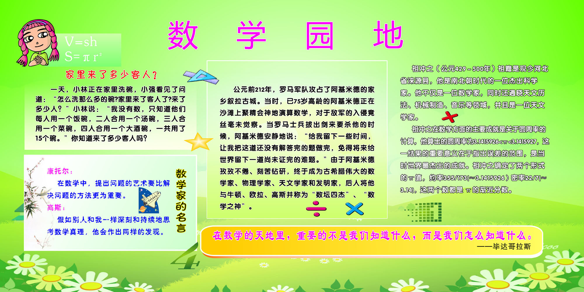 594海报印制海报展板素材516小学版报数学园地