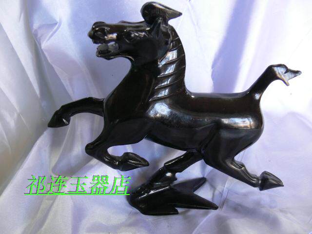 祁连玉器店 产地直销  墨玉马飞马天马奔马 中国旅游标志马踏飞燕