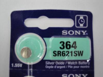 原装正品 索尼 SONY SR621SW 364 1.55V纽扣电池 质量保证
