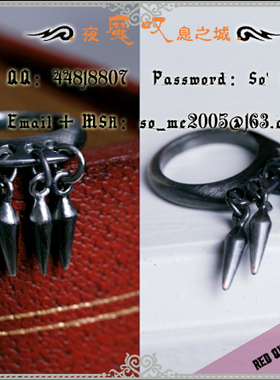 ╋魔叹╋ RQ-BL 视觉朋克ROCK摇滚PUNK中性哥特GOTHIC戒指 1011