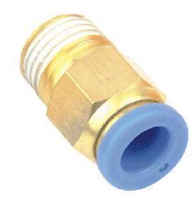 气动接头 外螺纹直通 PC12-01 插外径12MM气管 1分外螺纹