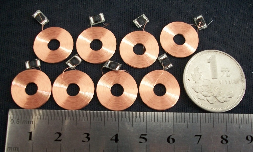 (圆形外径15MM) EM4100芯片焊接线圈/125KHZ低频ID芯片焊接