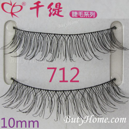 台湾假睫毛女自然款纯手工棉线黑梗细梗大眼款千缇712