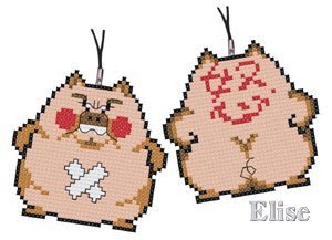 爱丽丝十字绣 stitch 手机挂件SP054怒气小猪cross