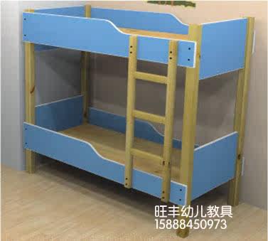 幼儿园亲子园儿童午休床午睡床双层床防火板带楼梯上下铺幼儿睡床