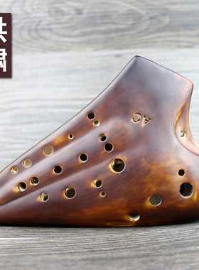 洪啸陶笛 3管中音C调熏烧 三管AC调 演奏级 专业考级等 复管