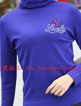 服装辅料 DIY水钻 配件 钻花 胸口小LOGO蝴蝶字母烫图T94#