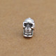S925纯银泰银复古骷髅头吊坠 diy佛珠水晶手链项链饰品隔片配件