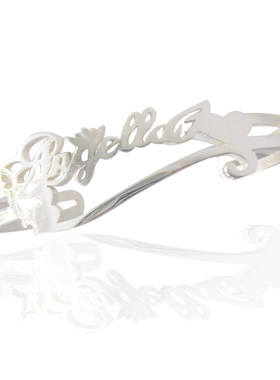 情的私饰925银手镯 定做订制名字手镯 手镯 女 字母定制手镯 925