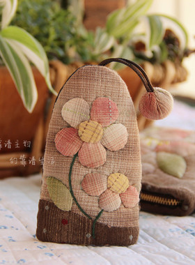 【布靠谱生活】花朵 先染拼布手作 钥匙包 布艺DIY材料包 可订制